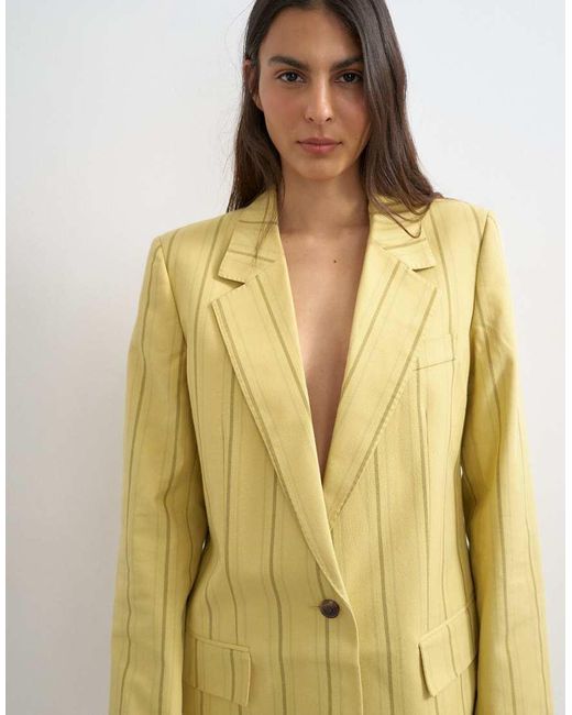 TOPSHOP Metallic Co Ord Occasion Stripe Blazer
