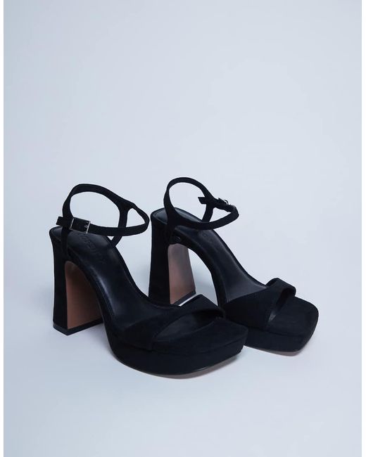 TOPSHOP White Faye Chunky Platform Heeled Sandals