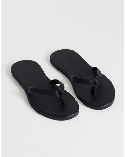 TOPSHOP Blue Sky Real Leather Toe Thong Sandals