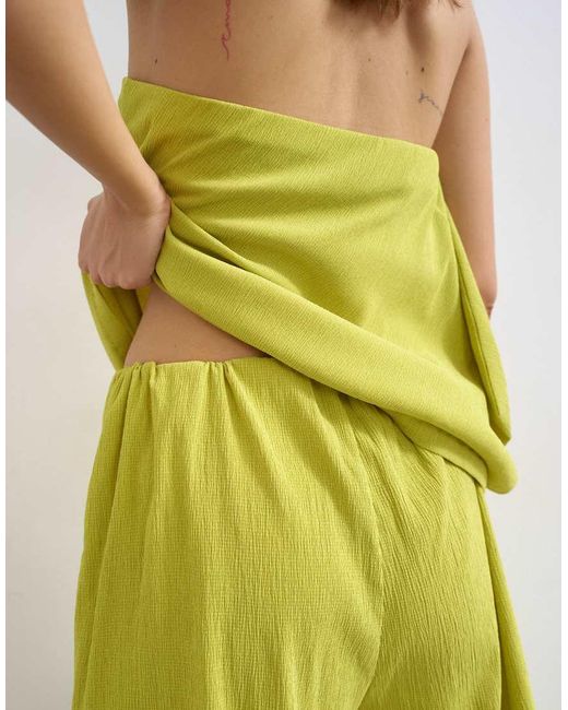 TOPSHOP Yellow Textured Board Shorts