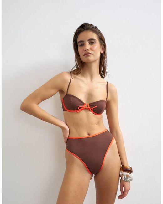 TOPSHOP White Ibiza High Waisted Bikini Bottom