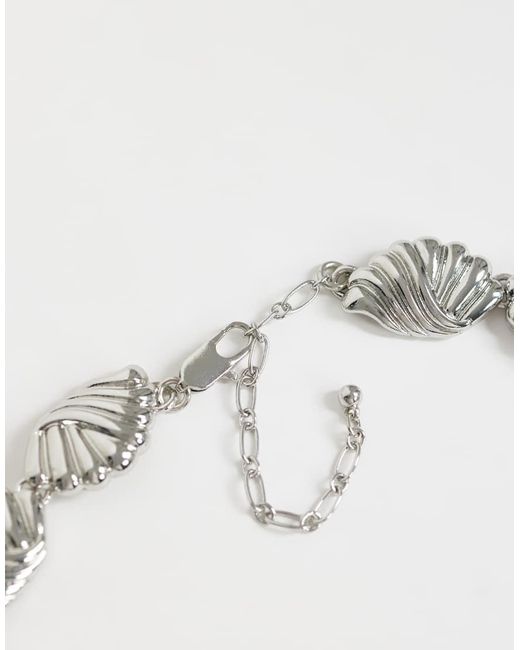 TOPSHOP Metallic Naleigh Swirl Necklace