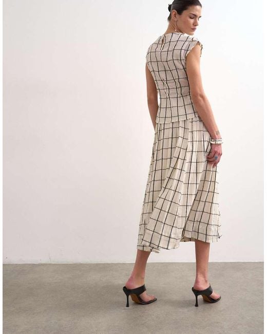 TOPSHOP Natural Drop Waist Saloon Maxi Skirt