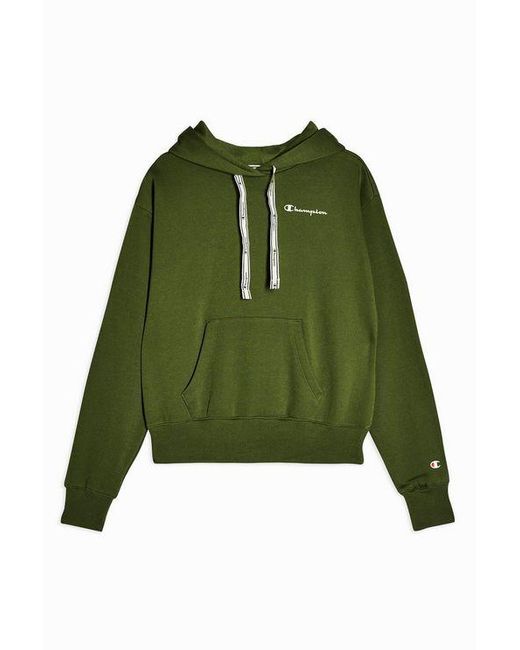 khaki green champion hoodie