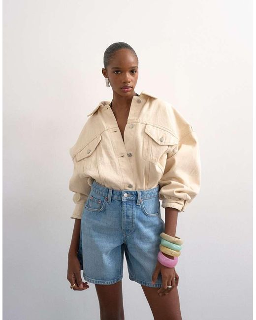 TOPSHOP Multicolor Denim Editor Short