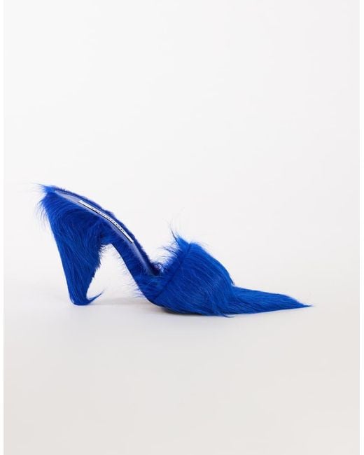 TOPSHOP Blue Willa Cone Heel Mule