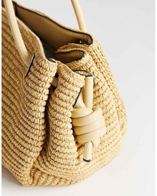 TOPSHOP Natural Miller Large Straw Shoulder Bag