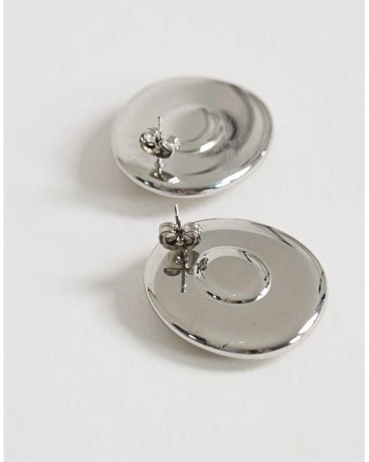 TOPSHOP White Enzo Waterproof Stainless Steel Stud Earring
