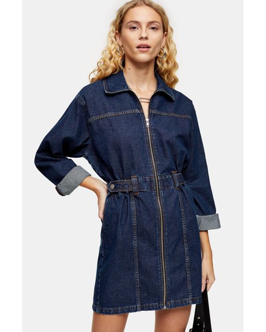 topshop denim shirt dress