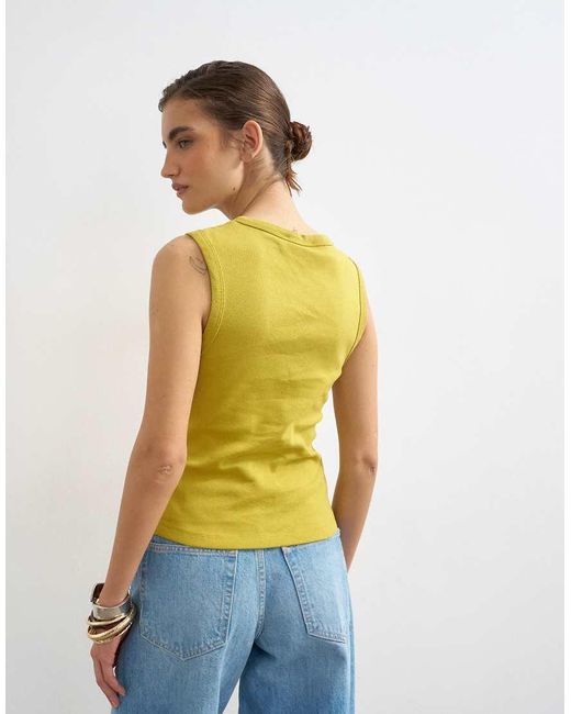 TOPSHOP Blue Button Through Vest