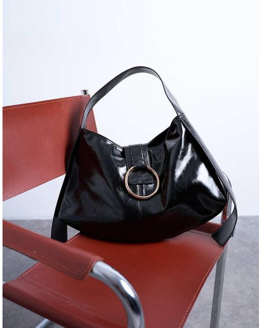 TOPSHOP White Saturn Hardware Shoulder Bag