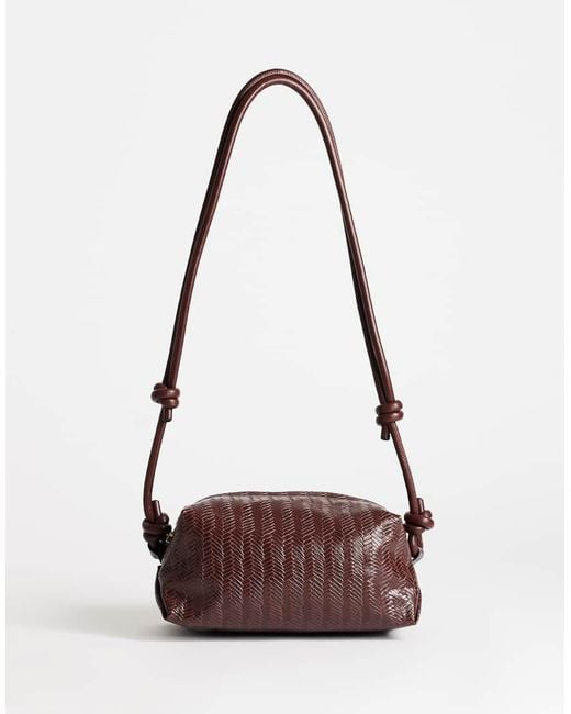 TOPSHOP Purple Samara Weave Cross Body Bag
