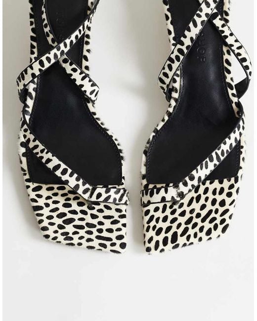 TOPSHOP Metallic Sophie Strappy Mid Heel Sandals