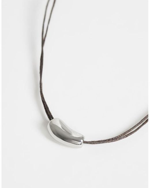 TOPSHOP Metallic Nasha Cord Necklace