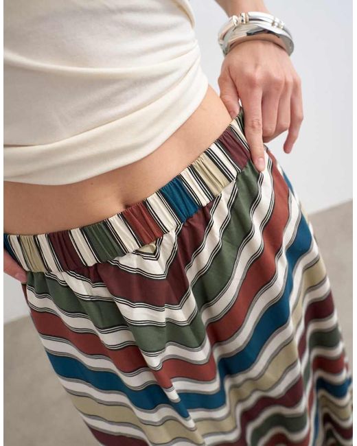 TOPSHOP White Co-Ord Elasticated Waist Full Circle Maxi Skirt