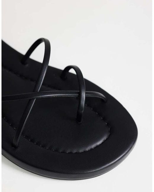 TOPSHOP Brown Emma Strappy Flat Sandal