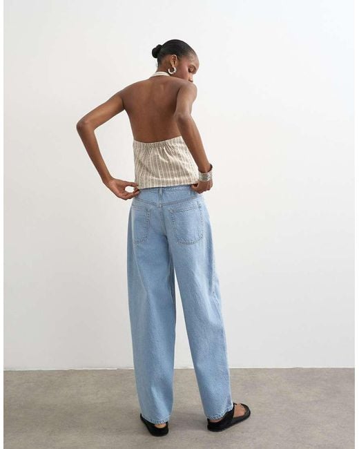 TOPSHOP Blue Lowrie Low Rise baggy Jeans