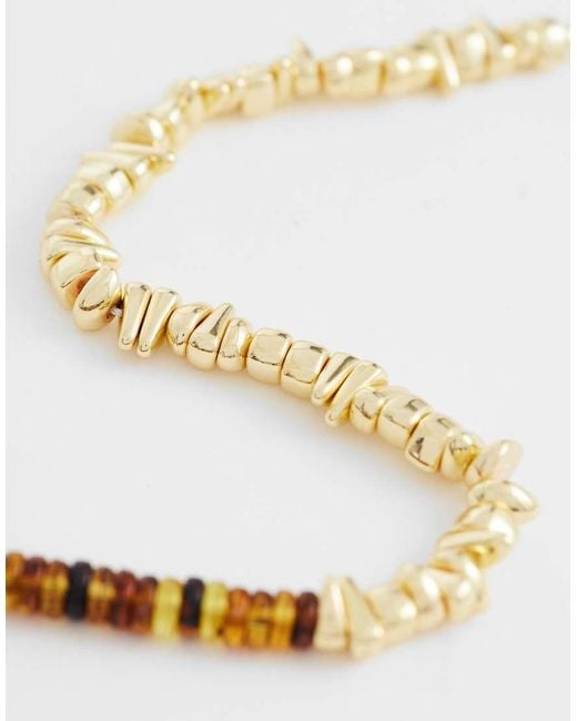 TOPSHOP Metallic Mateo Beaded Necklace