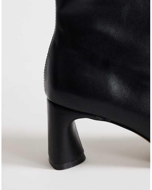 TOPSHOP Black Kenna Block Heel Ankle Boot