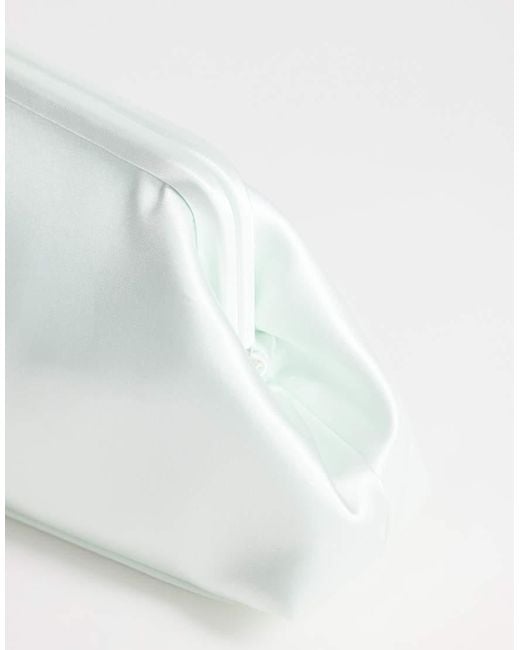 TOPSHOP White Anna Medium Angular Clutch Bag