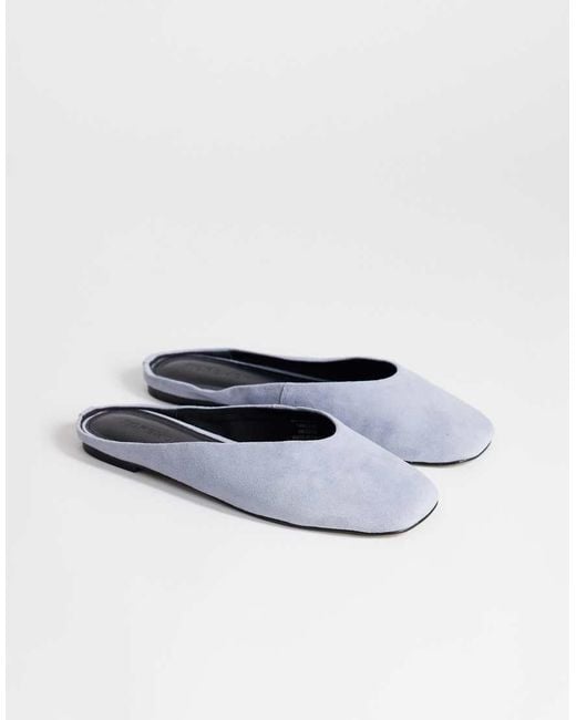 TOPSHOP White Atlas Mule Flat Shoe