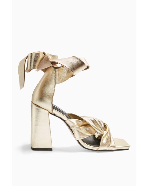 topshop gold sandals