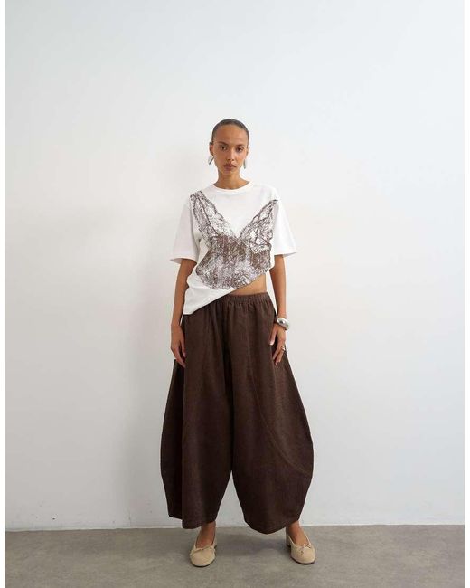 TOPSHOP Multicolor Cord Mid Length Ovoid Trouser