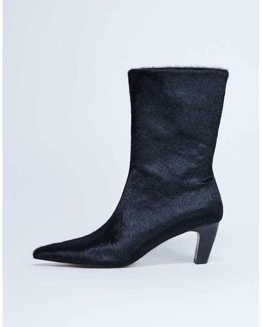 TOPSHOP Blue Poppy Point Toe Ankle Boot