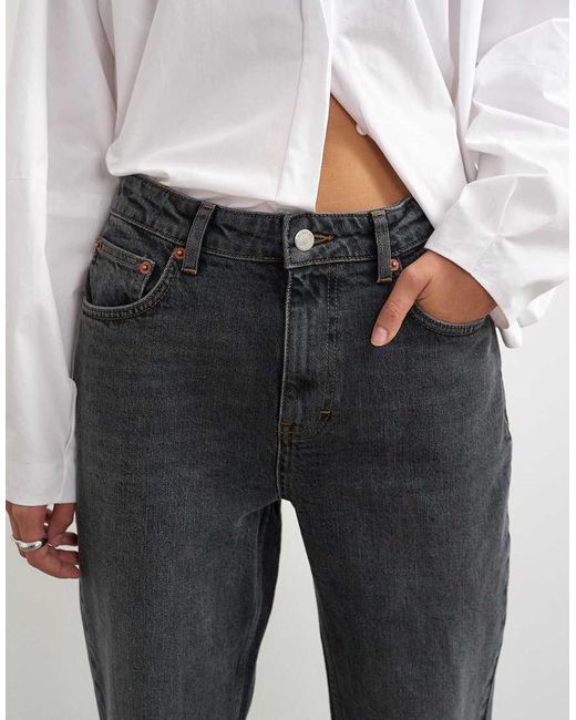 TOPSHOP White Orson Comfort Stretch Straight Leg Ankle Grazer Jean