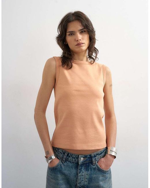 TOPSHOP Brown Slim Tank