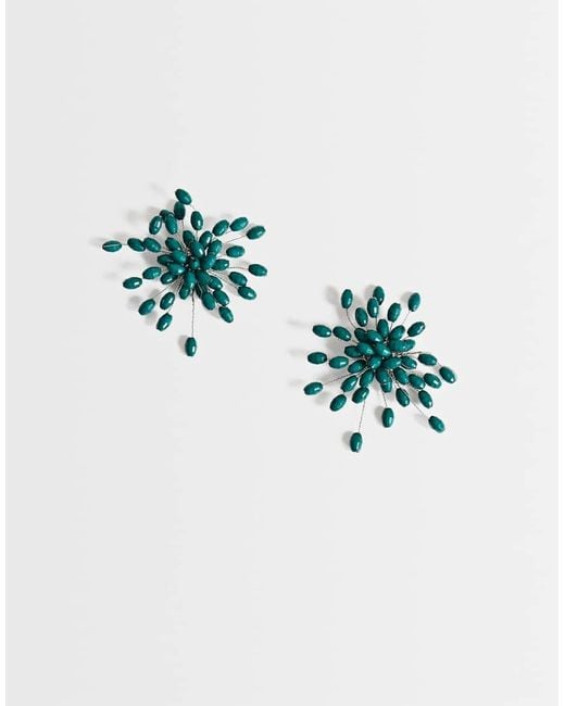 TOPSHOP Blue Echo Statement Hand-Made Stud Earring