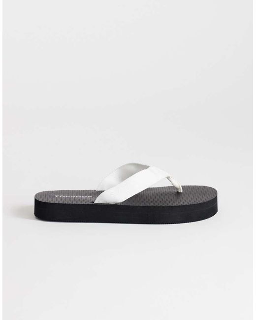 TOPSHOP Black Molly Toe Thong Sandal