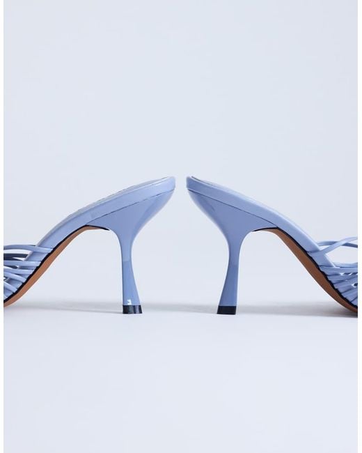 TOPSHOP Blue Simba Strappy Mule High Sandals