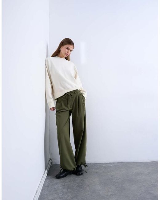 TOPSHOP White Tailored Balloon Leg Jogger