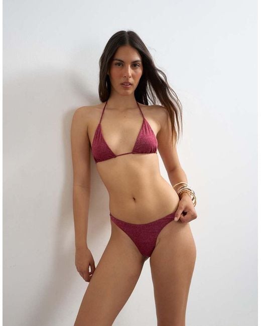 TOPSHOP Multicolor Kos Glitter Cheeky Bikini Bottoms