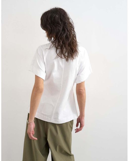 TOPSHOP White Split Side Tee