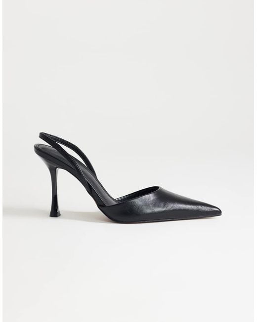 TOPSHOP Black Angel High Heeled Court Shoe