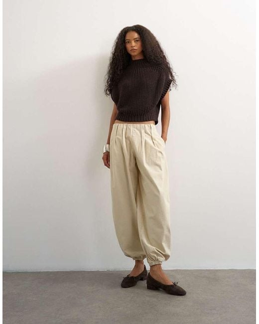 TOPSHOP Natural Poplin Balloon Trouser