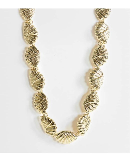 TOPSHOP Metallic Naleigh Swirl Necklace