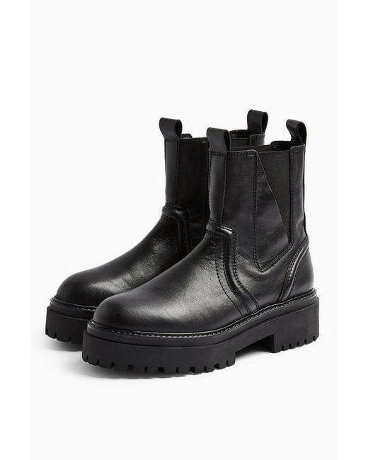 chunky chelsea boots leather