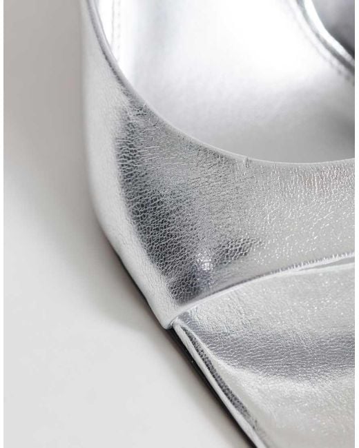 TOPSHOP White Octavia Strappy High Diamante Heel Sandal
