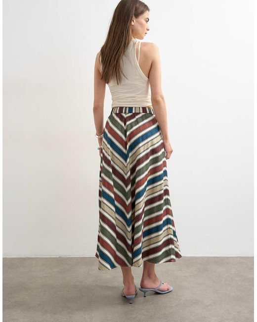 TOPSHOP White Co-Ord Elasticated Waist Full Circle Maxi Skirt