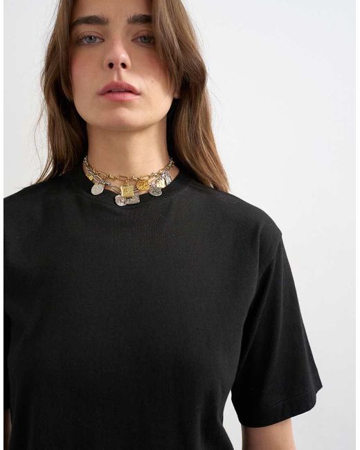TOPSHOP Black Relaxed Tee