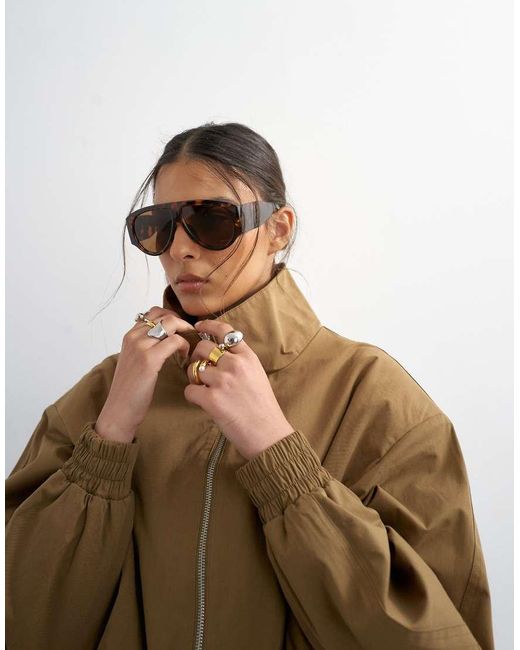 TOPSHOP Natural Cotton Toggle Waist Zip Through Jacket