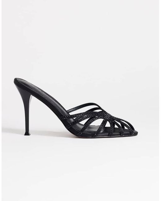 TOPSHOP Brown Azelia Heeled Sandal With Gems