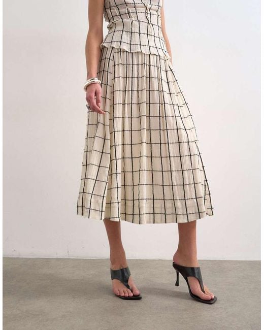 TOPSHOP Natural Drop Waist Saloon Maxi Skirt