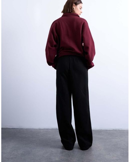 TOPSHOP Red Straight Leg Jogger