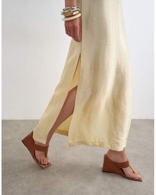 TOPSHOP Natural T-shirt Maxi Dress