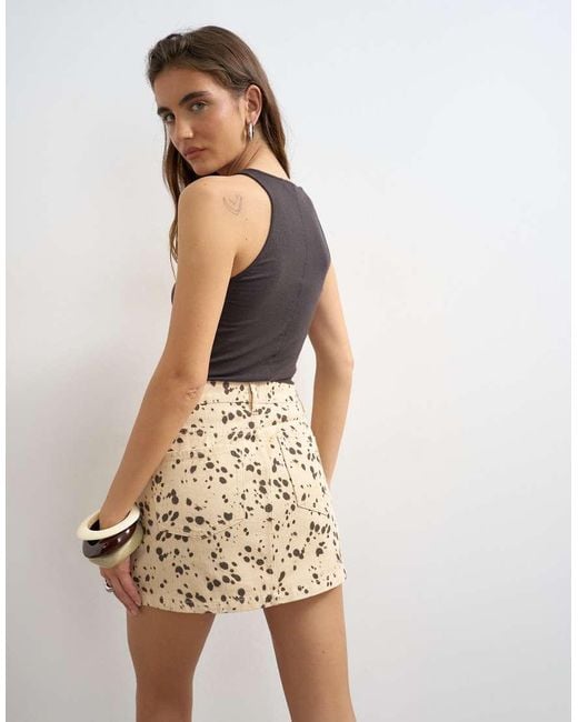 TOPSHOP Multicolor Denim Pelmet Skirt