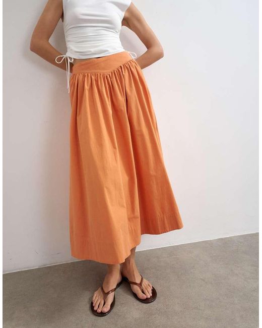 TOPSHOP White Drop Waist Saloon Maxi Skirt